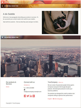 Odoo site placeholder mockup