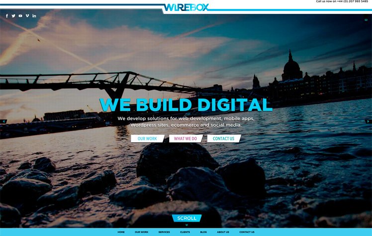 Wirebox homepage banner