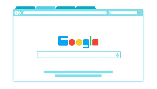 Google start page on browser