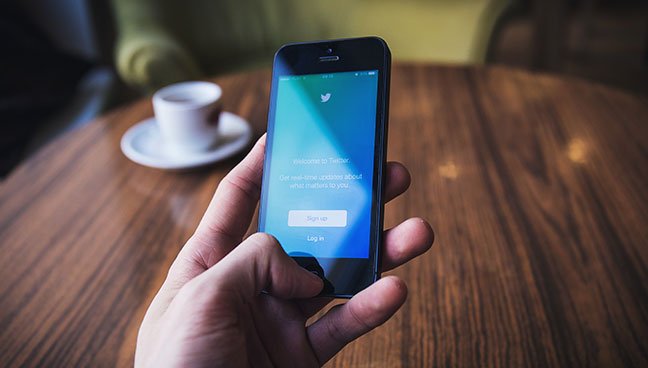 Twitter app on phone