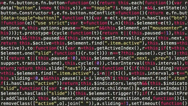 Screen of Javascript code