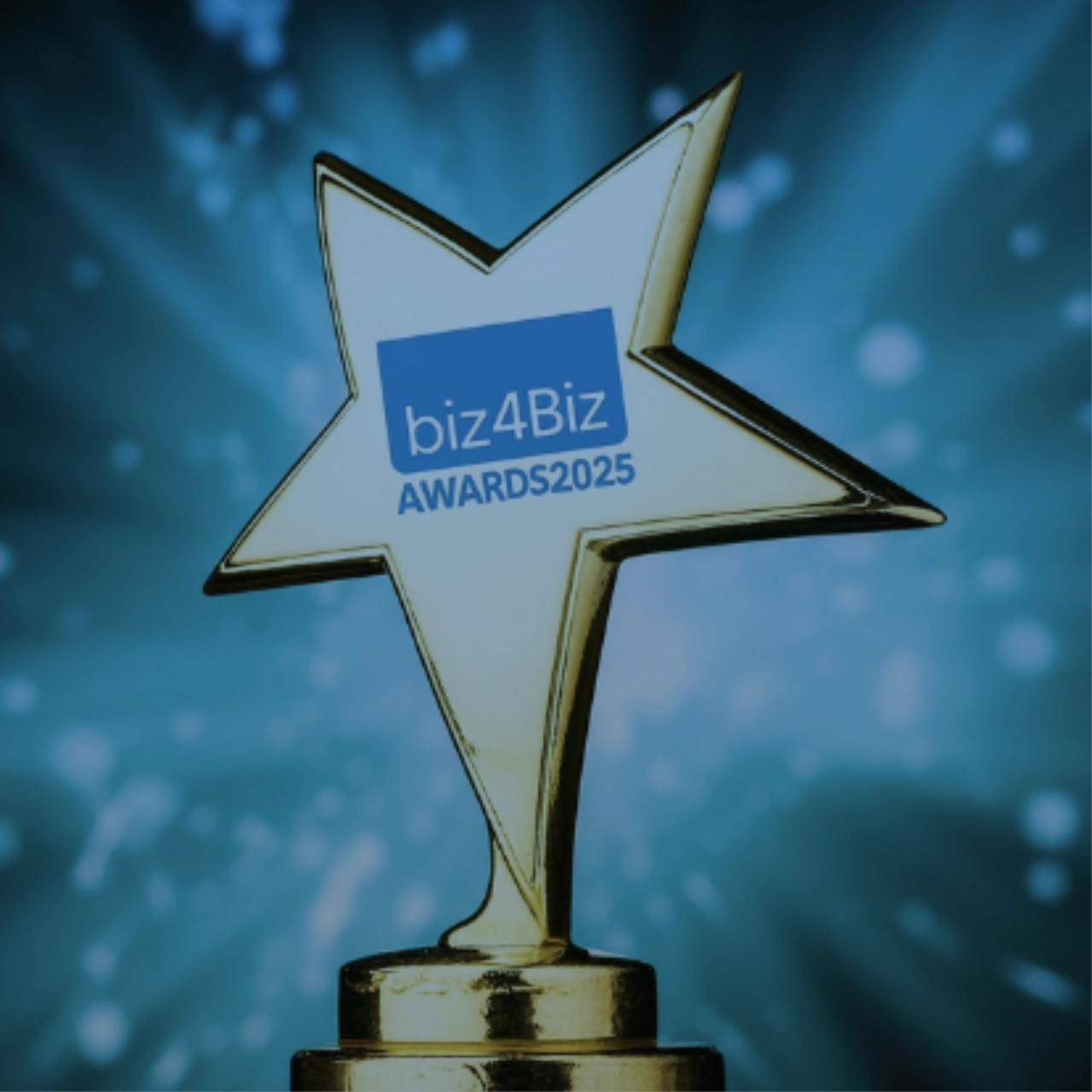 Wirebox team celebrating their win at the 2025 biz4Biz Awards at Tewin Bury Farm Hotel